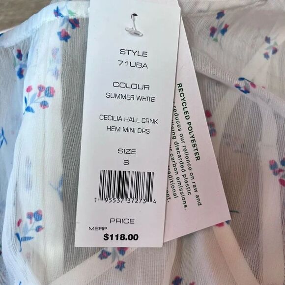French‎ Connection Women's Summer White Cecilia Hallie Mini Dress Small NWT - Picture 7 of 14